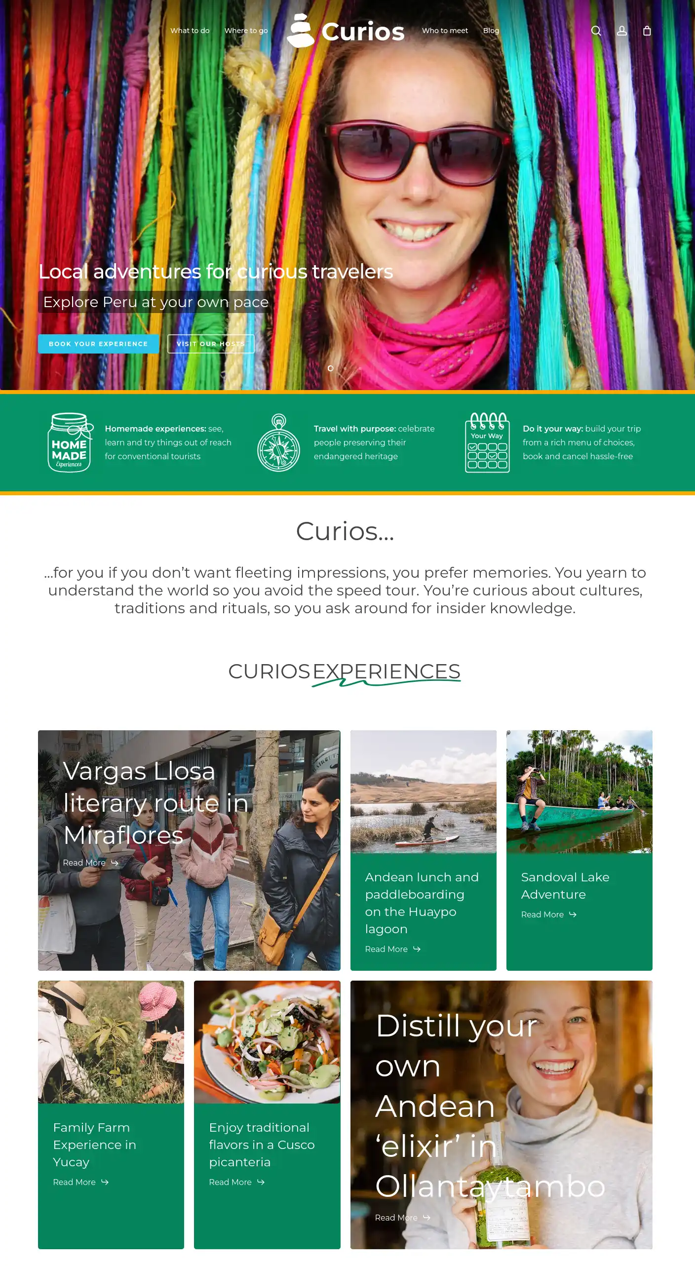 Curios Place website screenshot